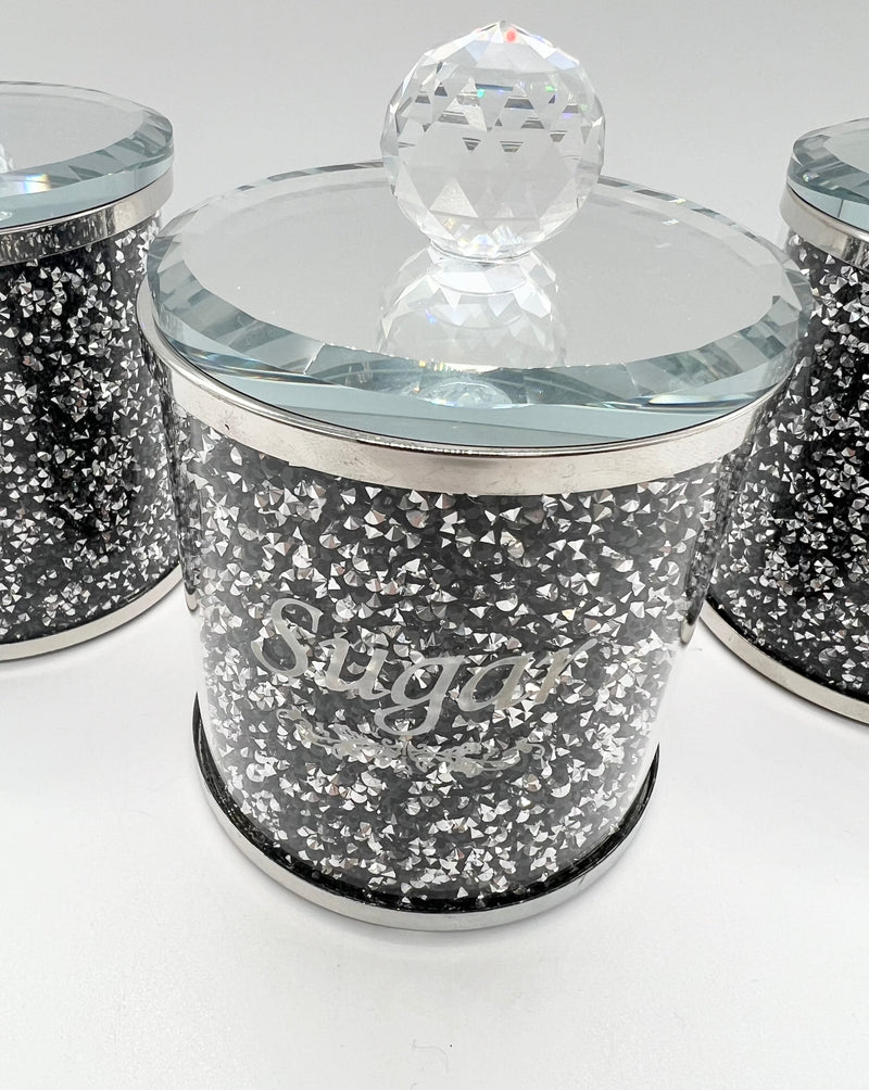 3pcs Canister Set Crystal Decoration