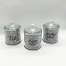 3pcs Canister Set Crystal Decoration