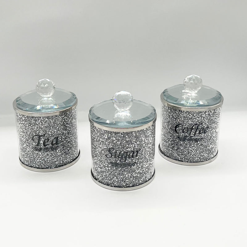 3pcs Canister Set Crystal Decoration