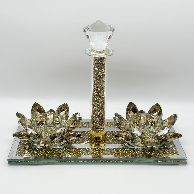 Candle Holder Glass Crystal Decoration