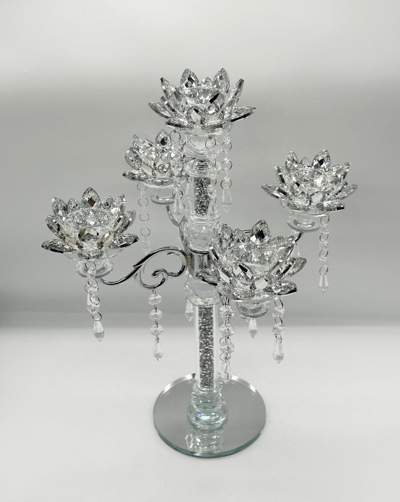 Candle Holder Glass Crystal Decoration