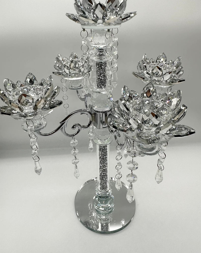 Candle Holder Glass Crystal Decoration
