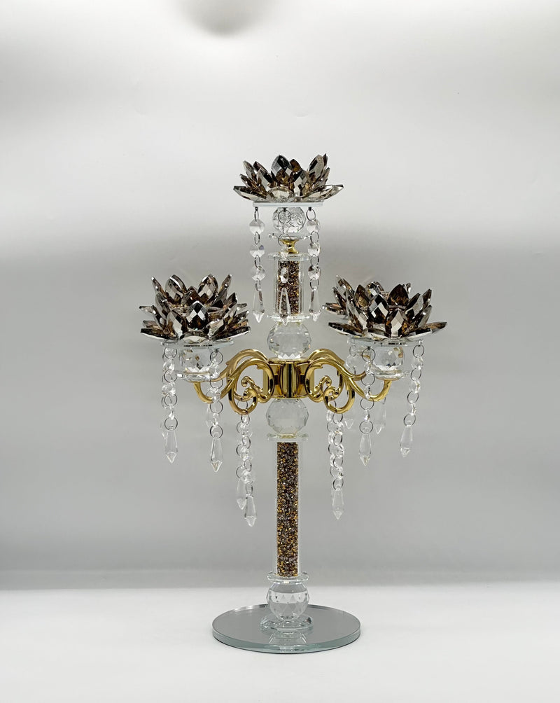 Candle Holder Glass Crystal Decoration