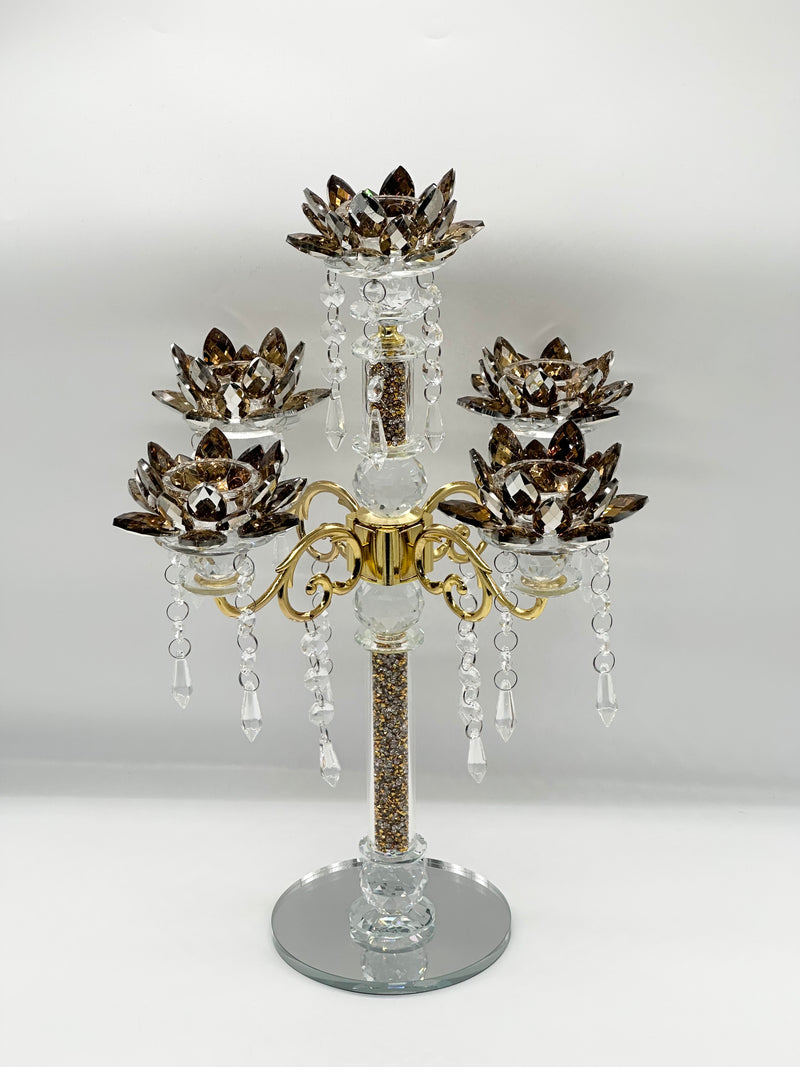 Candle Holder Glass Crystal Decoration