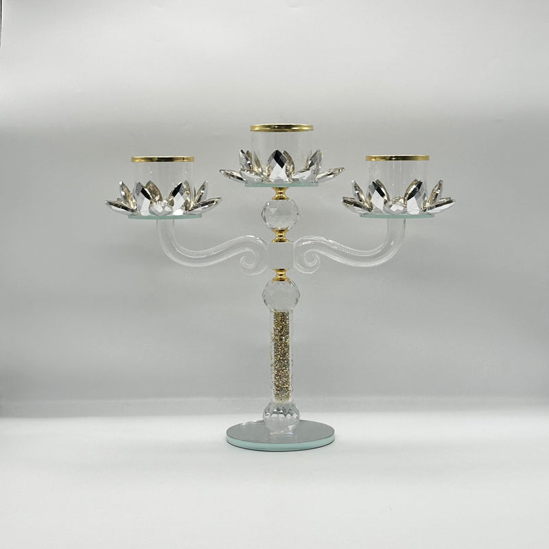 Candle Holder Glass Crystal Decoration