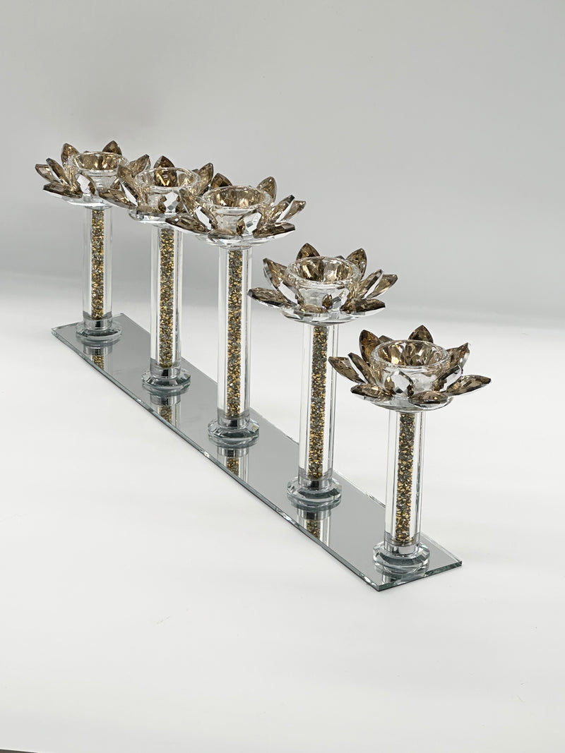 Candle Holder Glass Crystal Decoration