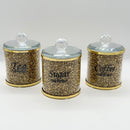 3pcs Canister Set Crystal Decoration