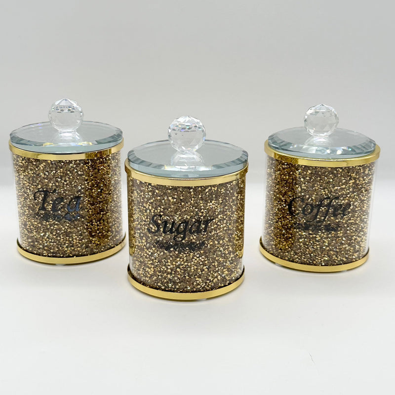 3pcs Canister Set Crystal Decoration