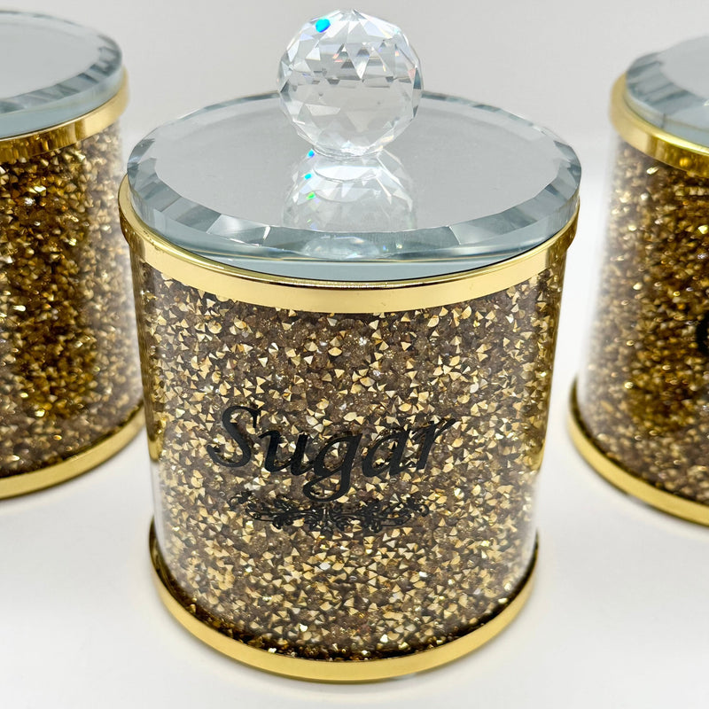 3pcs Canister Set Crystal Decoration