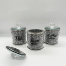 3pcs Canister Set Crystal Decoration