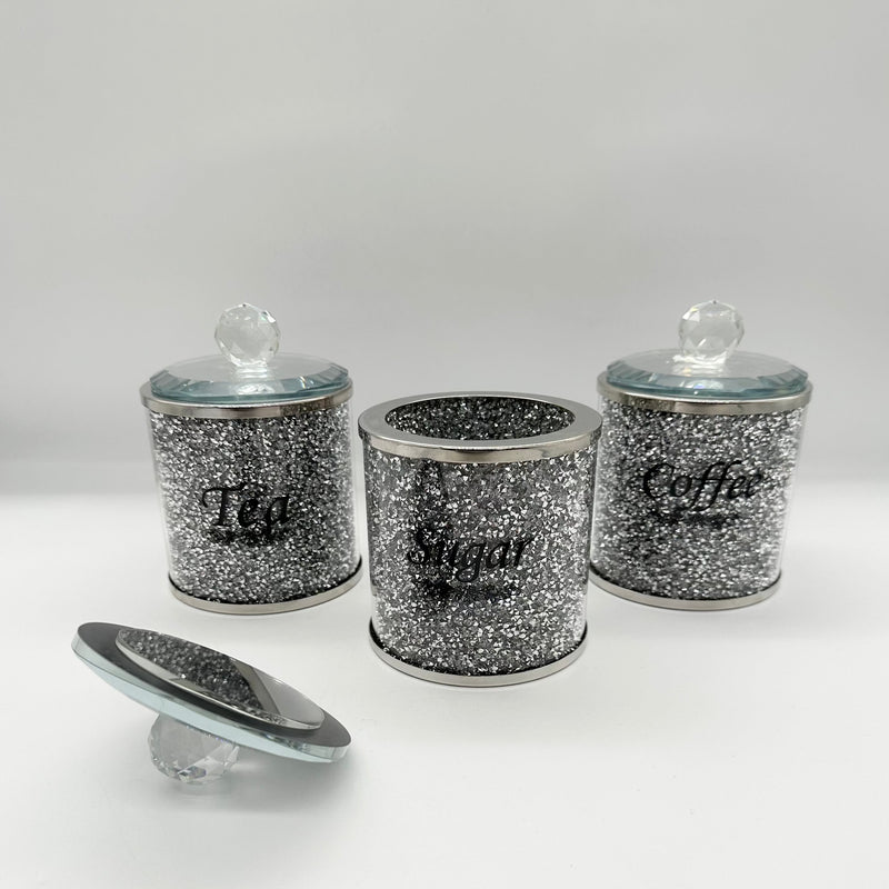 3pcs Canister Set Crystal Decoration