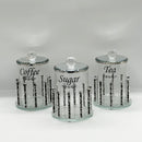 3pcs Canister Set Crystal Decoration