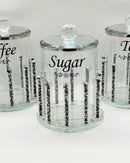 3pcs Canister Set Crystal Decoration