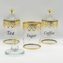 3pcs Canister Set Crystal Decoration